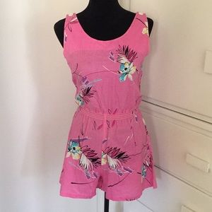 VTG 80’s Tropical Heat Bubble Gum Pink Romper Play Suit